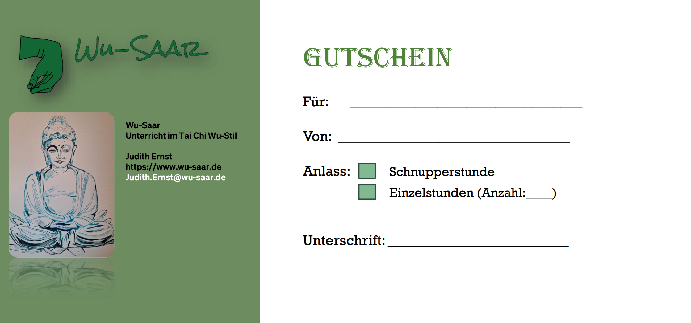 Gutschein zum Verschenken
